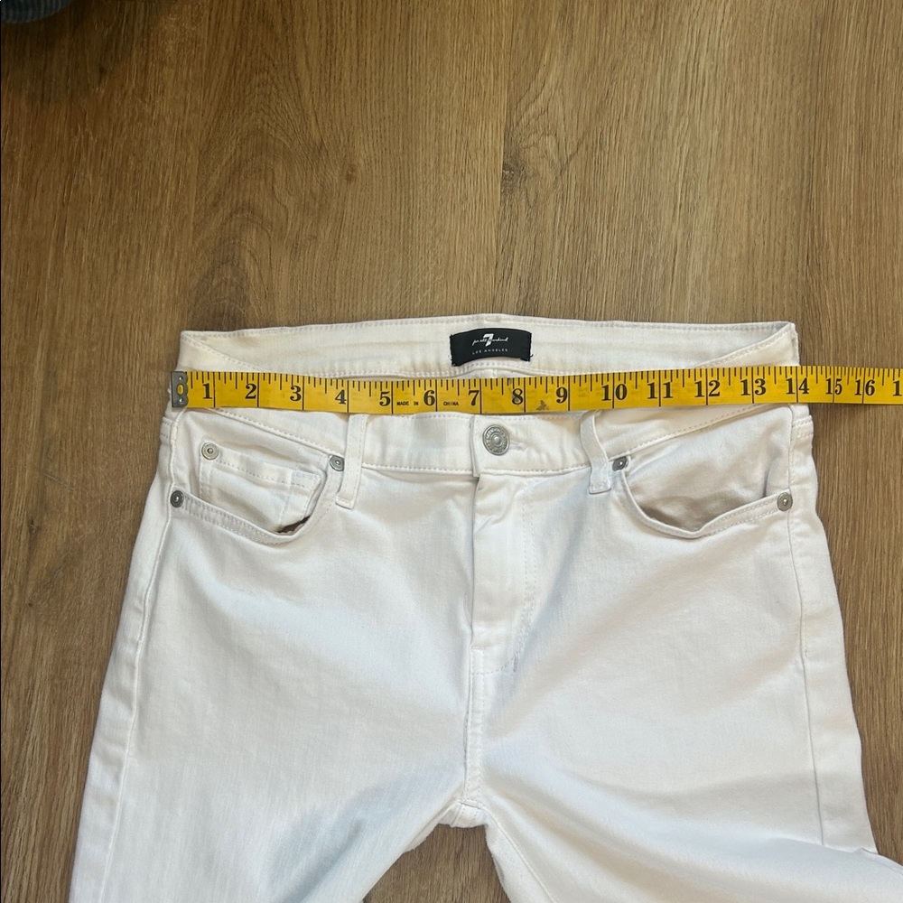 Women's White Flared Jeans - Picture 5 of 10
